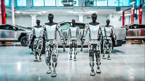 Дар заводҳои Tesla ҳазорҳо роботҳои одамшакл пайдо мешаванд