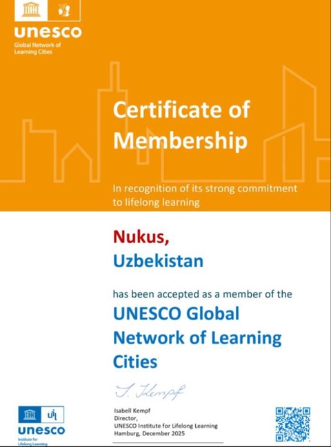 Нукус и Самарканд присоединились к Глобальной сети обучающихся городов ЮНЕСКО