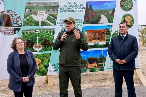 Самарқанддаги «COP14 – Яшил жамоат парки»да дарахт кўчатлари ўтқазилди