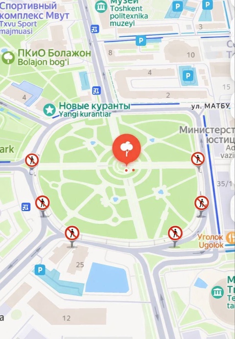 В Ташкенте временно закроют территорию площади Амира Темура