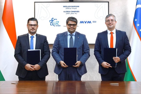 Өзбекстан ҳәм Венгрия АЭС қурылысы жойбары шеңберинде протоколға қол қойды