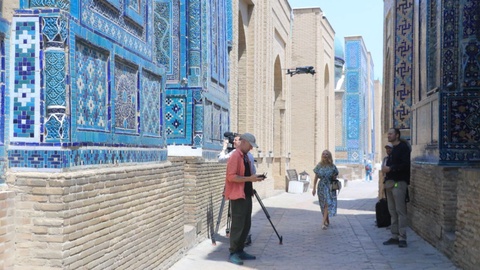 Samarqandda “Oʻzbekiston xazinalari” filmi suratga olinmoqda