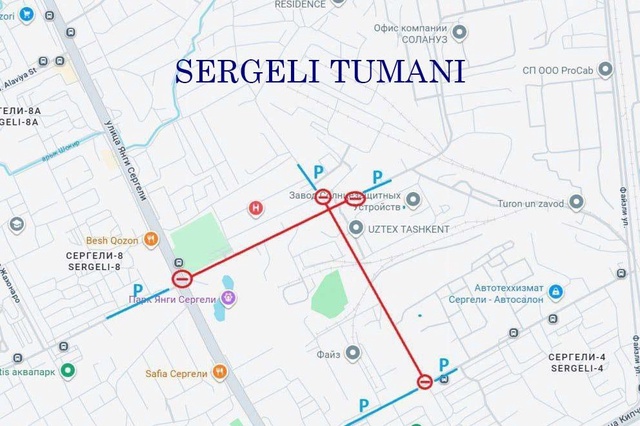 Some Tashkent roads are to be closed from December 25"