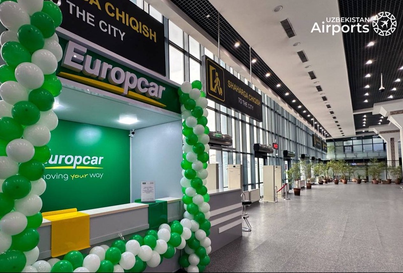A car rental counter has opened at Tashkent airport
